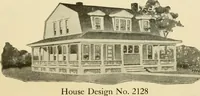 An illustration from Hodgson's modern house building : perspective views and floor plans of fifty low and medium priced houses ; full and complete working plans and specifications of any of these houses will be mailed at the low prices named, on the same day the order is received ; illustrated (1905)
