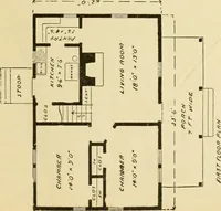 An illustration from Hodgson's modern house building : perspective views and floor plans of fifty low and medium priced houses ; full and complete working plans and specifications of any of these houses will be mailed at the low prices named, on the same day the order is received ; illustrated (1905)