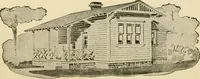 An illustration from Hodgson's modern house building : perspective views and floor plans of fifty low and medium priced houses ; full and complete working plans and specifications of any of these houses will be mailed at the low prices named, on the same day the order is received ; illustrated (1905)