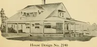 An illustration from Hodgson's modern house building : perspective views and floor plans of fifty low and medium priced houses ; full and complete working plans and specifications of any of these houses will be mailed at the low prices named, on the same day the order is received ; illustrated (1905)