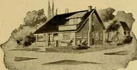 An illustration from Hodgson's modern house building : perspective views and floor plans of fifty low and medium priced houses ; full and complete working plans and specifications of any of these houses will be mailed at the low prices named, on the same day the order is received ; illustrated (1905)