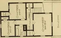 An illustration from Hodgson's modern house building : perspective views and floor plans of fifty low and medium priced houses ; full and complete working plans and specifications of any of these houses will be mailed at the low prices named, on the same day the order is received ; illustrated (1905)