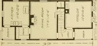 An illustration from Hodgson's modern house building : perspective views and floor plans of fifty low and medium priced houses ; full and complete working plans and specifications of any of these houses will be mailed at the low prices named, on the same day the order is received ; illustrated (1905)