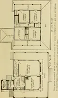 An illustration from Hodgson's modern house building : perspective views and floor plans of fifty low and medium priced houses ; full and complete working plans and specifications of any of these houses will be mailed at the low prices named, on the same day the order is received ; illustrated (1905)