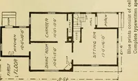 An illustration from Hodgson's modern house building : perspective views and floor plans of fifty low and medium priced houses ; full and complete working plans and specifications of any of these houses will be mailed at the low prices named, on the same day the order is received ; illustrated (1905)