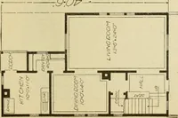 An illustration from Hodgson's modern house building : perspective views and floor plans of fifty low and medium priced houses ; full and complete working plans and specifications of any of these houses will be mailed at the low prices named, on the same day the order is received ; illustrated (1905)