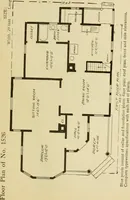 An illustration from Hodgson's modern house building : perspective views and floor plans of fifty low and medium priced houses ; full and complete working plans and specifications of any of these houses will be mailed at the low prices named, on the same day the order is received ; illustrated (1905)