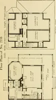 An illustration from Hodgson's modern house building : perspective views and floor plans of fifty low and medium priced houses ; full and complete working plans and specifications of any of these houses will be mailed at the low prices named, on the same day the order is received ; illustrated (1905)