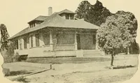 An illustration from Hodgson's modern house building : perspective views and floor plans of fifty low and medium priced houses ; full and complete working plans and specifications of any of these houses will be mailed at the low prices named, on the same day the order is received ; illustrated (1905)
