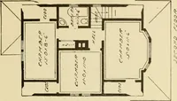 An illustration from Hodgson's modern house building : perspective views and floor plans of fifty low and medium priced houses ; full and complete working plans and specifications of any of these houses will be mailed at the low prices named, on the same day the order is received ; illustrated (1905)