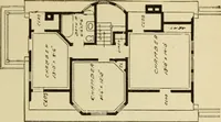 An illustration from Hodgson's modern house building : perspective views and floor plans of fifty low and medium priced houses ; full and complete working plans and specifications of any of these houses will be mailed at the low prices named, on the same day the order is received ; illustrated (1905)