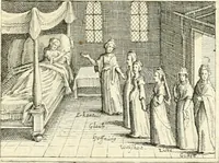 An illustration from Hohe geistreiche Lehren vnd Erklärungen vber die fürnembsten Sprüche dess Hohen Lieds Salomonis von der Liebhabenden Seele : das ist, der Christlichen Kirchen vnd jhrem Gemahl Jesu Christo (1622)