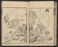 An illustration from Hokusai manga (1600)