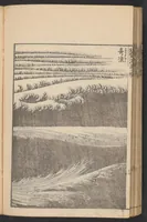 An illustration from Hokusai manga. Nihen, yonhen, gohen, shichihen, kyuhen, junihen (1600)
