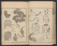 An illustration from Hokusai manga (1600)