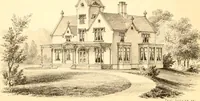 An illustration from Holly's country seats: containing lithographic designs for cottages, villas, mansions, etc., with their accompanying outbuildings; also, country churches, city buildings, railway stations, etc., etc (1863)