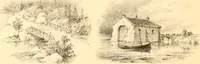 An illustration from Holly's country seats: containing lithographic designs for cottages, villas, mansions, etc., with their accompanying outbuildings; also, country churches, city buildings, railway stations, etc., etc (1863)