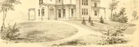 An illustration from Holly's country seats: containing lithographic designs for cottages, villas, mansions, etc., with their accompanying outbuildings; also, country churches, city buildings, railway stations, etc., etc (1863)
