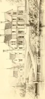 An illustration from Holly's country seats: containing lithographic designs for cottages, villas, mansions, etc., with their accompanying outbuildings; also, country churches, city buildings, railway stations, etc., etc (1863)