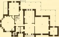 An illustration from Holly's country seats: containing lithographic designs for cottages, villas, mansions, etc., with their accompanying outbuildings; also, country churches, city buildings, railway stations, etc., etc (1863)
