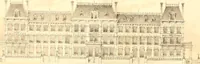 An illustration from Holly's country seats: containing lithographic designs for cottages, villas, mansions, etc., with their accompanying outbuildings; also, country churches, city buildings, railway stations, etc., etc (1863)