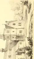 An illustration from Holly's country seats: containing lithographic designs for cottages, villas, mansions, etc., with their accompanying outbuildings; also, country churches, city buildings, railway stations, etc., etc (1863)