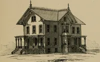 An illustration from Home building. A reliable book of facts, relative to building, living, materials, costs, at about 400 places from New York to San Francisco. Containing 42 plates and 45 original designs of buildings .. (1877)