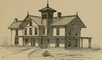 An illustration from Home building. A reliable book of facts, relative to building, living, materials, costs, at about 400 places from New York to San Francisco. Containing 42 plates and 45 original designs of buildings .. (1877)