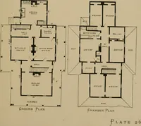 An illustration from Home building. A reliable book of facts, relative to building, living, materials, costs, at about 400 places from New York to San Francisco. Containing 42 plates and 45 original designs of buildings .. (1877)
