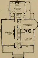 An illustration from Home building. A reliable book of facts, relative to building, living, materials, costs, at about 400 places from New York to San Francisco. Containing 42 plates and 45 original designs of buildings .. (1877)