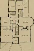 An illustration from Home building. A reliable book of facts, relative to building, living, materials, costs, at about 400 places from New York to San Francisco. Containing 42 plates and 45 original designs of buildings .. (1877)