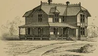 An illustration from Home building. A reliable book of facts, relative to building, living, materials, costs, at about 400 places from New York to San Francisco. Containing 42 plates and 45 original designs of buildings .. (1877)