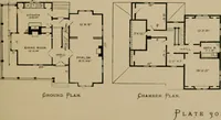 An illustration from Home building. A reliable book of facts, relative to building, living, materials, costs, at about 400 places from New York to San Francisco. Containing 42 plates and 45 original designs of buildings .. (1877)