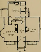 An illustration from Home building. A reliable book of facts, relative to building, living, materials, costs, at about 400 places from New York to San Francisco. Containing 42 plates and 45 original designs of buildings .. (1877)