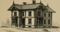 An illustration from Home building. A reliable book of facts, relative to building, living, materials, costs, at about 400 places from New York to San Francisco. Containing 42 plates and 45 original designs of buildings .. (1877)