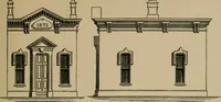 An illustration from Home building. A reliable book of facts, relative to building, living, materials, costs, at about 400 places from New York to San Francisco. Containing 42 plates and 45 original designs of buildings .. (1877)
