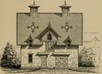 An illustration from Home building. A reliable book of facts, relative to building, living, materials, costs, at about 400 places from New York to San Francisco. Containing 42 plates and 45 original designs of buildings .. (1877)