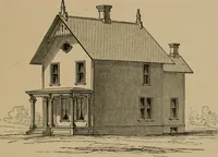 An illustration from Home building. A reliable book of facts, relative to building, living, materials, costs, at about 400 places from New York to San Francisco. Containing 42 plates and 45 original designs of buildings .. (1877)