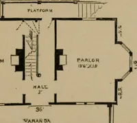 An illustration from Home building. A reliable book of facts, relative to building, living, materials, costs, at about 400 places from New York to San Francisco. Containing 42 plates and 45 original designs of buildings .. (1877)