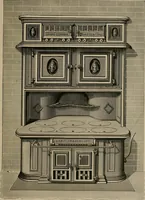 An illustration from Home building. A reliable book of facts, relative to building, living, materials, costs, at about 400 places from New York to San Francisco. Containing 42 plates and 45 original designs of buildings .. (1877)