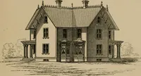 An illustration from Home building. A reliable book of facts, relative to building, living, materials, costs, at about 400 places from New York to San Francisco. Containing 42 plates and 45 original designs of buildings .. (1877)