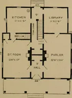 An illustration from Home building. A reliable book of facts, relative to building, living, materials, costs, at about 400 places from New York to San Francisco. Containing 42 plates and 45 original designs of buildings .. (1877)