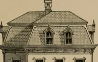An illustration from Home building. A reliable book of facts, relative to building, living, materials, costs, at about 400 places from New York to San Francisco. Containing 42 plates and 45 original designs of buildings .. (1877)