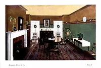 An illustration from Home decorative interior suggestions : Sani-flat, a sanitary flat oil paint. (1910)