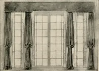 An illustration from Home furnishing; facts and figures about furniture, carpets and rugs, lamps and lighting fixtures, wall papers, window shades and draperies, tapestries, etc. (1913)
