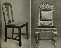 An illustration from Home furnishing; facts and figures about furniture, carpets and rugs, lamps and lighting fixtures, wall papers, window shades and draperies, tapestries, etc. (1913)