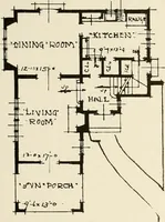 An illustration from Homes of moderate size; a collection of photographs and plans of modern suburban and country homes, following the colonial, Italian and English architectural styles, and arranged accordingly (1921)