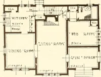 An illustration from Homes of moderate size; a collection of photographs and plans of modern suburban and country homes, following the colonial, Italian and English architectural styles, and arranged accordingly (1921)