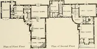 An illustration from Homes of moderate size; a collection of photographs and plans of modern suburban and country homes, following the colonial, Italian and English architectural styles, and arranged accordingly (1921)