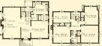 An illustration from Homes of moderate size; a collection of photographs and plans of modern suburban and country homes, following the colonial, Italian and English architectural styles, and arranged accordingly (1921)